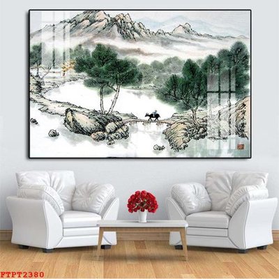 File PSD Tranh sơn thủy thác nước FTPT2380 (nguyên gốc) chất lượng cao