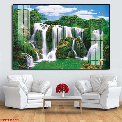 File in ấn Tranh sơn thủy thác nước FTPT2397 (bản gốc) từ file gốc