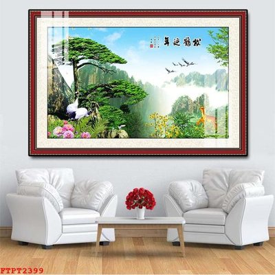 File gốc Tranh sơn thủy thác nước FTPT2399 (ảnh chi tiết) để in trần