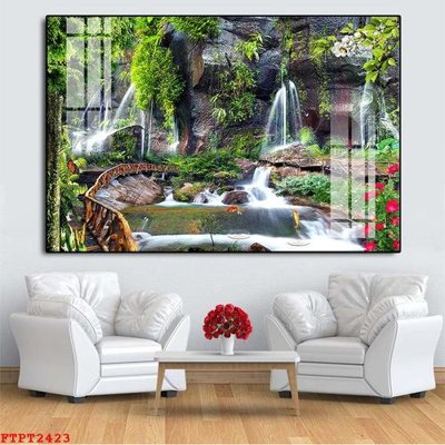 Tải file tranh Tranh sơn thủy thác nước FTPT2423 (ảnh gốc) ngay