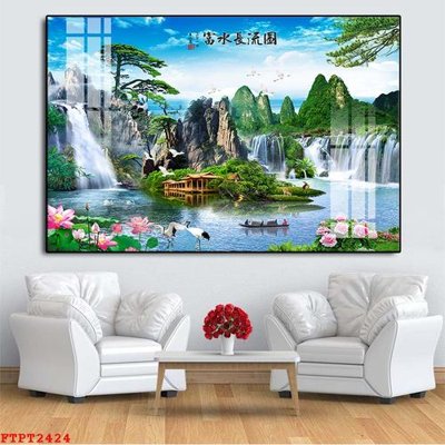 File gốc Tranh sơn thủy thác nước FTPT2424 (phong cách) châu Âu
