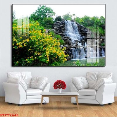 File in trần Tranh sơn thủy thác nước FTPT2446 (file gốc) chủ đề vũ trụ