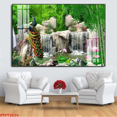 Download file gốc Tranh sơn thủy thác nước FTPT2530 (in mica) logo