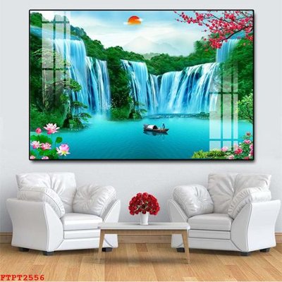 Tải file tranh Tranh sơn thủy thác nước FTPT2556 (ảnh gốc) ngay