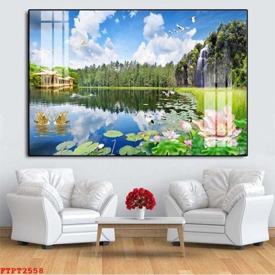 Download file tranh PSD Tranh sơn thủy thác nước FTPT2558 để chỉnh sửa