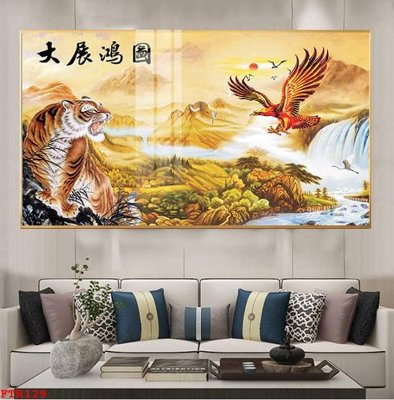 File gốc in ấn File gốc tranh rồng hổ FTR129 độ phân giải cao