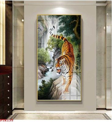 File tranh File gốc tranh rồng hổ FTR135 (bản gốc) treo quán cafe