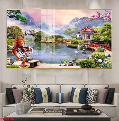 File gốc File gốc tranh rồng hổ FTR196 (in tráng gương) hiện đại