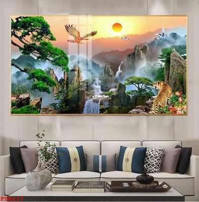 File in lụa File gốc tranh rồng hổ FTR217 (tân cổ điển) File gốc tranh rồng hổ FTR217