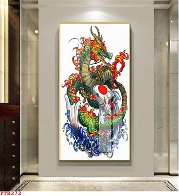 File ảnh File gốc tranh rồng hổ FTR272 (gốc) in decal dán tường