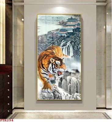 File gốc File gốc tranh rồng hổ FTR294 (in tráng gương) sang trọng