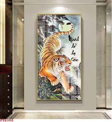 File PSD File gốc tranh rồng hổ FTR308 (bản gốc) chất lượng nhất