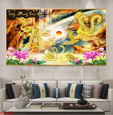 Ảnh gốc File gốc tranh rồng hổ FTR337 (siêu chi tiết) để in ấn