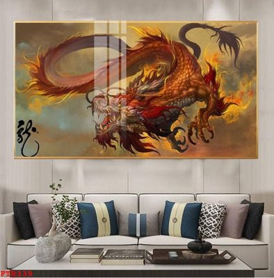 File tranh File gốc tranh rồng hổ FTR339 (bản gốc) treo quán cafe