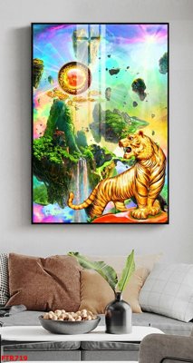 File ảnh File gốc tranh rồng hổ FTR719 (gốc) in poster