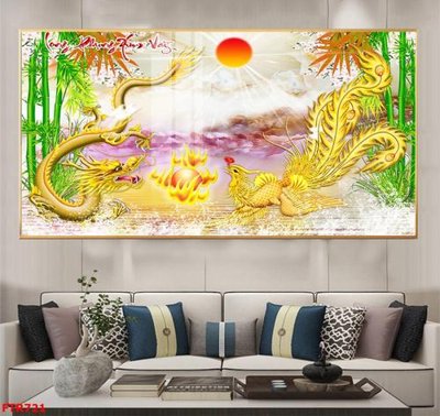 File PSD File gốc tranh rồng hổ FTR721 (nguyên bản) cho thiết kế