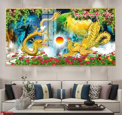 File in ấn cao cấp File gốc tranh rồng hổ FTR722 (file gốc)