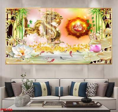 File in lụa File gốc tranh rồng hổ FTR750 (tân cổ điển) File gốc tranh rồng hổ FTR750