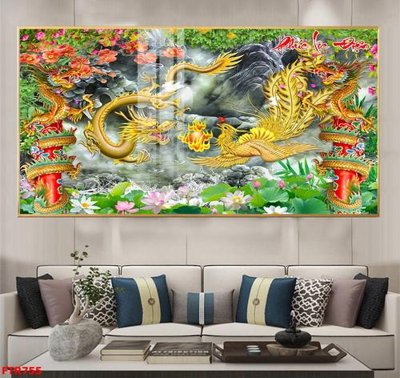 File in ấn File gốc tranh rồng hổ FTR755 (bản gốc) sắc nét