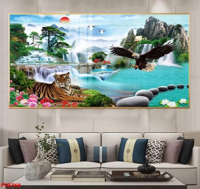 Download file gốc File gốc tranh rồng hổ FTR769 (in lụa) cao cấp