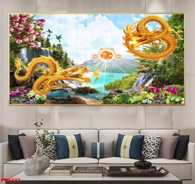 Download file File gốc tranh rồng hổ FTR777 (gốc) cho xưởng in
