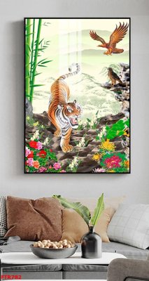 File gốc File gốc tranh rồng hổ FTR782 (in tráng gương) ốp tường