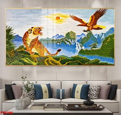 File ảnh gốc File gốc tranh rồng hổ FTR788 không vỡ nét