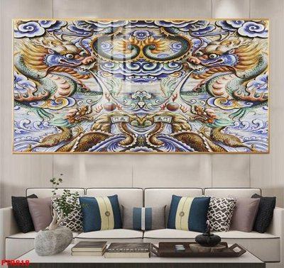 File ảnh File gốc tranh rồng hổ FTR818 (gốc) trang trí khách sạn