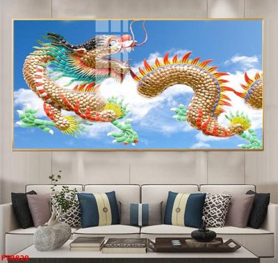 File gốc File gốc tranh rồng hổ FTR829 (in lụa) tranh phong thủy
