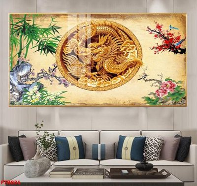 Ảnh gốc File gốc tranh rồng hổ FTR831 (độ nét cao) in mica