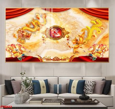 Download file gốc File gốc tranh rồng hổ FTR832 (in lụa) tranh 3D