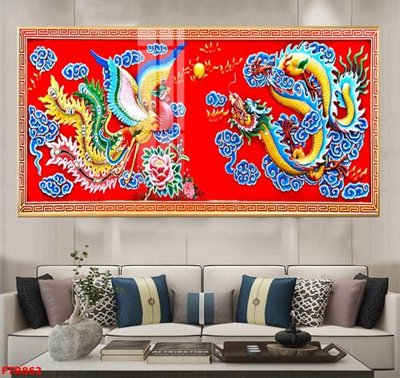 File PSD File gốc tranh rồng hổ FTR862 (bản gốc) dễ dàng edit