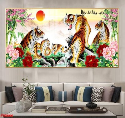 File gốc File gốc tranh rồng hổ FTR866 (in 3D) cho trang trí