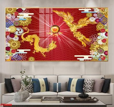 File ảnh File gốc tranh rồng hổ FTR888 (gốc) in poster
