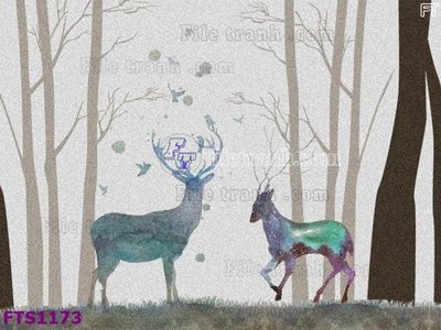 File tranh gốc File in tranh tường hiện đại FTS1173 (bản quyền) độc đáo