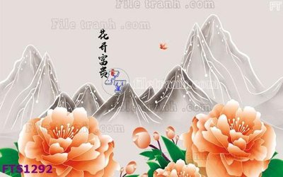 File tranh gốc PSD File in tranh tường hiện đại FTS1292 còn nguyên layer