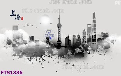 File in trần File in tranh tường hiện đại FTS1336 (bản gốc) phong cảnh