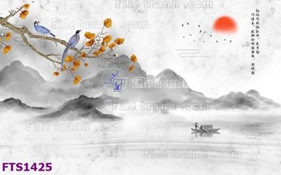 File ảnh File in tranh tường hiện đại FTS1425 (gốc) cho trang trí nhà hàng