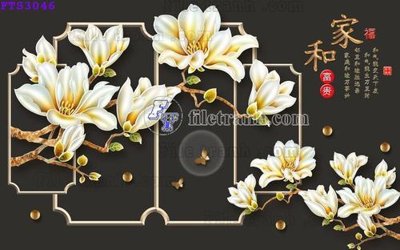 File gốc File in tranh tường hiện đại FTS3046 (in tráng gương) ốp tường