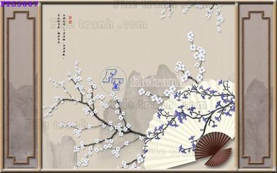 File tranh gốc in trần nhà File in tranh tường hiện đại FTS3087 3D