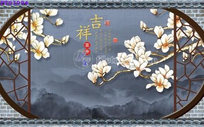 File tranh File in tranh tường hiện đại FTS3094 (file gốc) chủ đề phong thủy