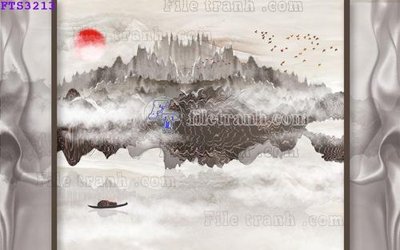 File gốc File in tranh tường hiện đại FTS3213 (vector) cho in ấn