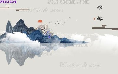 File PSD File in tranh tường hiện đại FTS3234 (bản gốc) cho nhà in