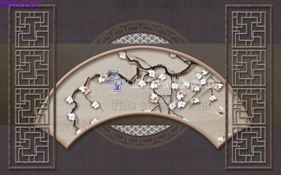 File in trần File in tranh tường hiện đại FTS3242 (file gốc) phong thủy