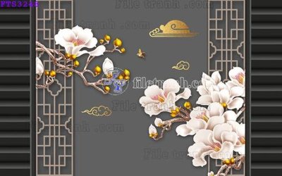 File gốc File in tranh tường hiện đại FTS3248 (in lụa) chi tiết cao