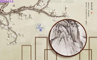 Download file gốc File in tranh tường hiện đại FTS3312 (in mica) 3D