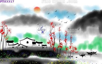 File PSD File in tranh tường hiện đại FTS3317 (bản gốc) dễ dàng edit