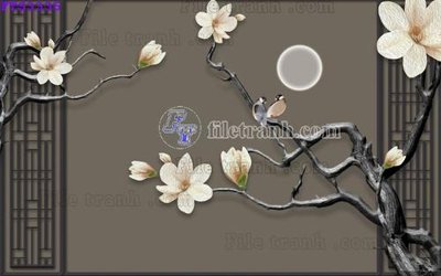 File in lụa File in tranh tường hiện đại FTS3335 (hoa văn) File in tranh tường hiện đại FTS3335