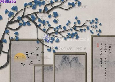 File in mica File in tranh tường hiện đại FTS3352 (bản gốc) siêu trong