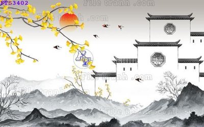 Chi tiết file gốc File in tranh tường hiện đại FTS3402 (cho in tráng gương)